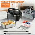 Lunch box chauffante 12 V / 24 V / 230 V, intérieur inox