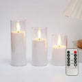 Lot de 3 bougies LED sans flamme avec télécommande