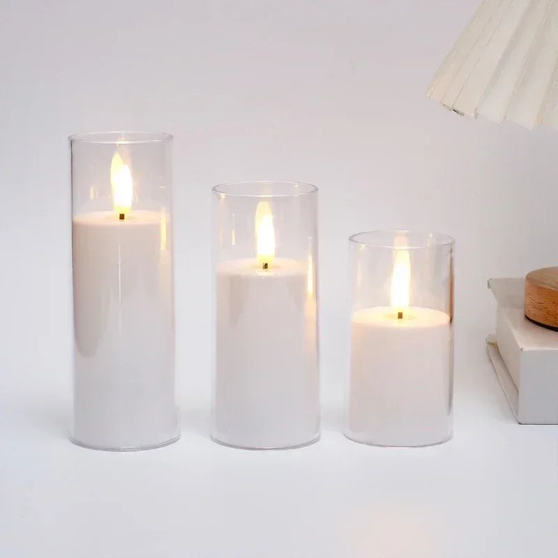 Lot de 3 bougies LED sans flamme avec télécommande