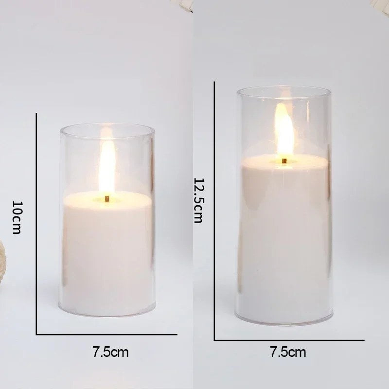 Lot de 3 bougies LED sans flamme avec télécommande