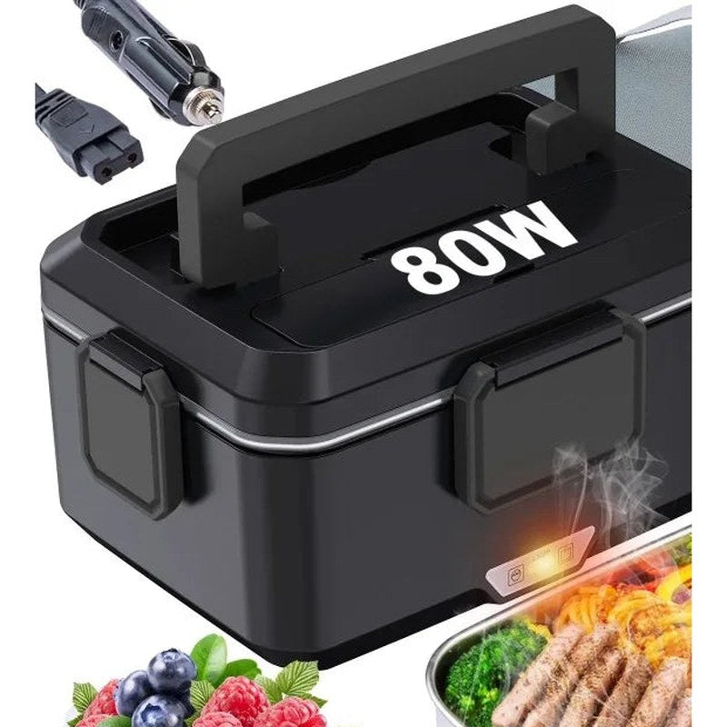 Lunch box chauffante 12 V / 24 V / 230 V, intérieur inox